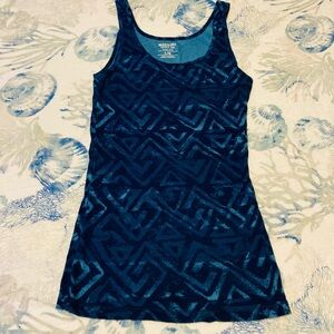 Blue Geometric Tank Top mossimo size large